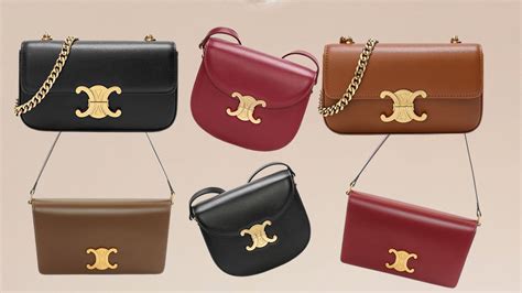 celine triomphe bag color|celine triomphe bag size comparison.